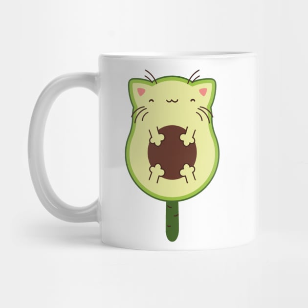 Avocado cat by Nikamii